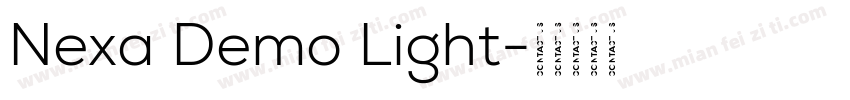 Nexa Demo Light字体转换